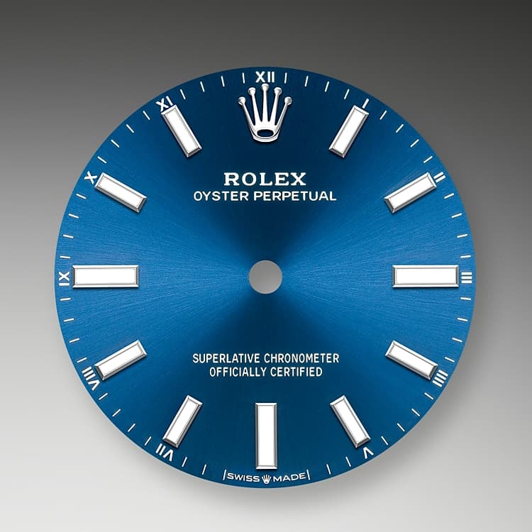 Bright blue dial