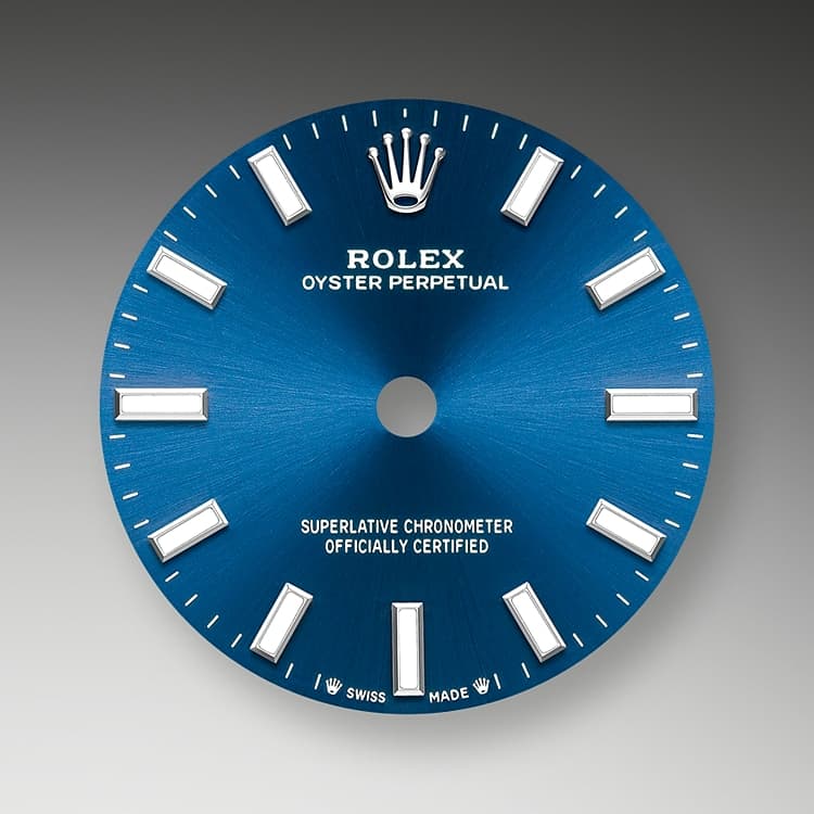 Bright blue dial