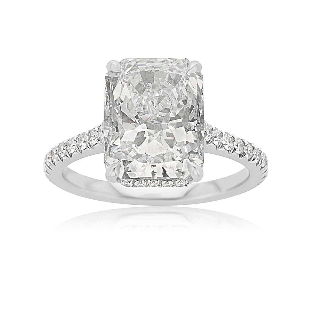 4.22 CT Radiant Cut Diamond Engagement Ring