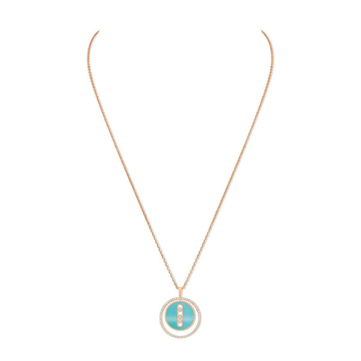 Messika 18k Rose Gold Lucky Move Turquoise Necklace