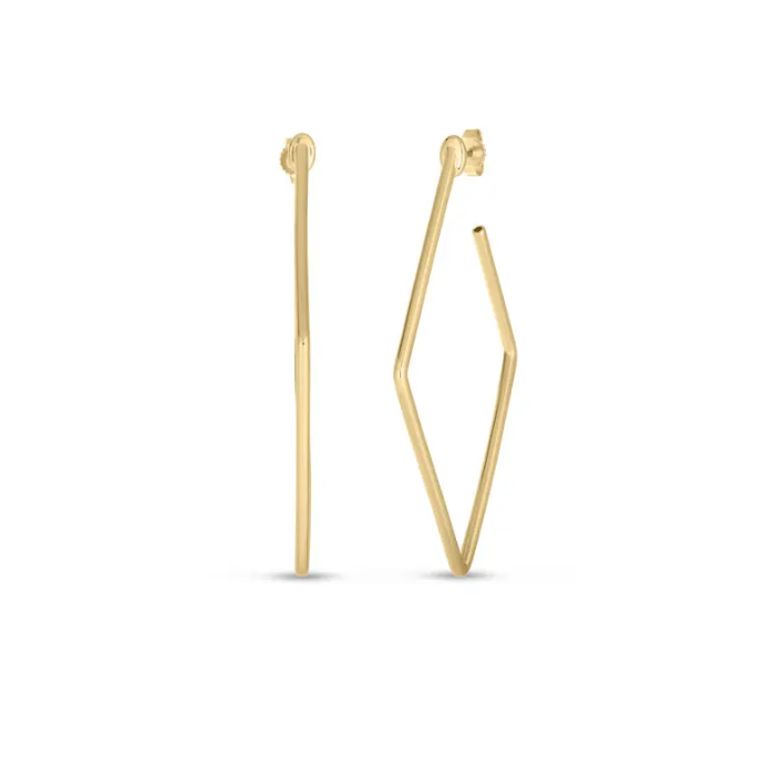 Roberto Coin 18k Yellow Gold Polished Square Hoop Earrings