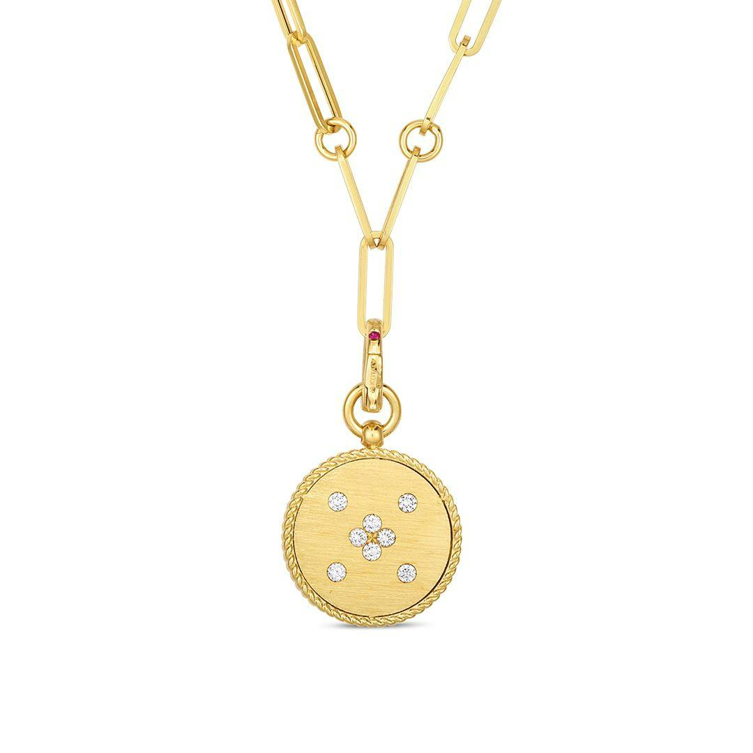 Roberto Coin 18k Yellow Gold Venetian Princess Medallion Necklace