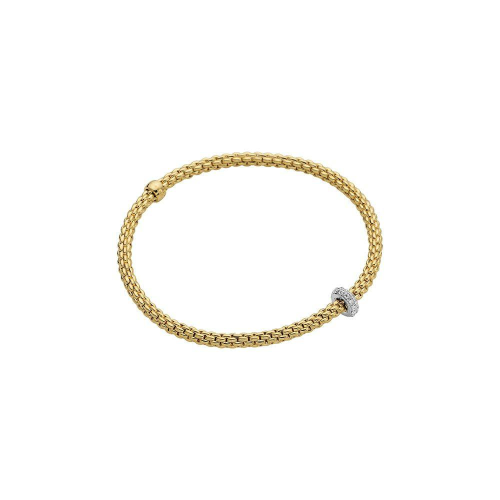 FOPE Prima Flex-It 18k Yellow & White Gold Bracelet