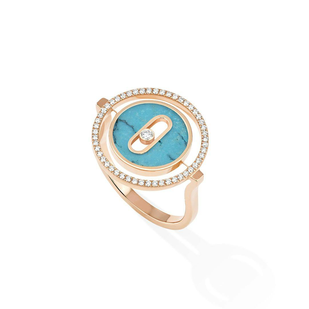 Messika 18k Rose Gold Lucky Move Turquoise Ring