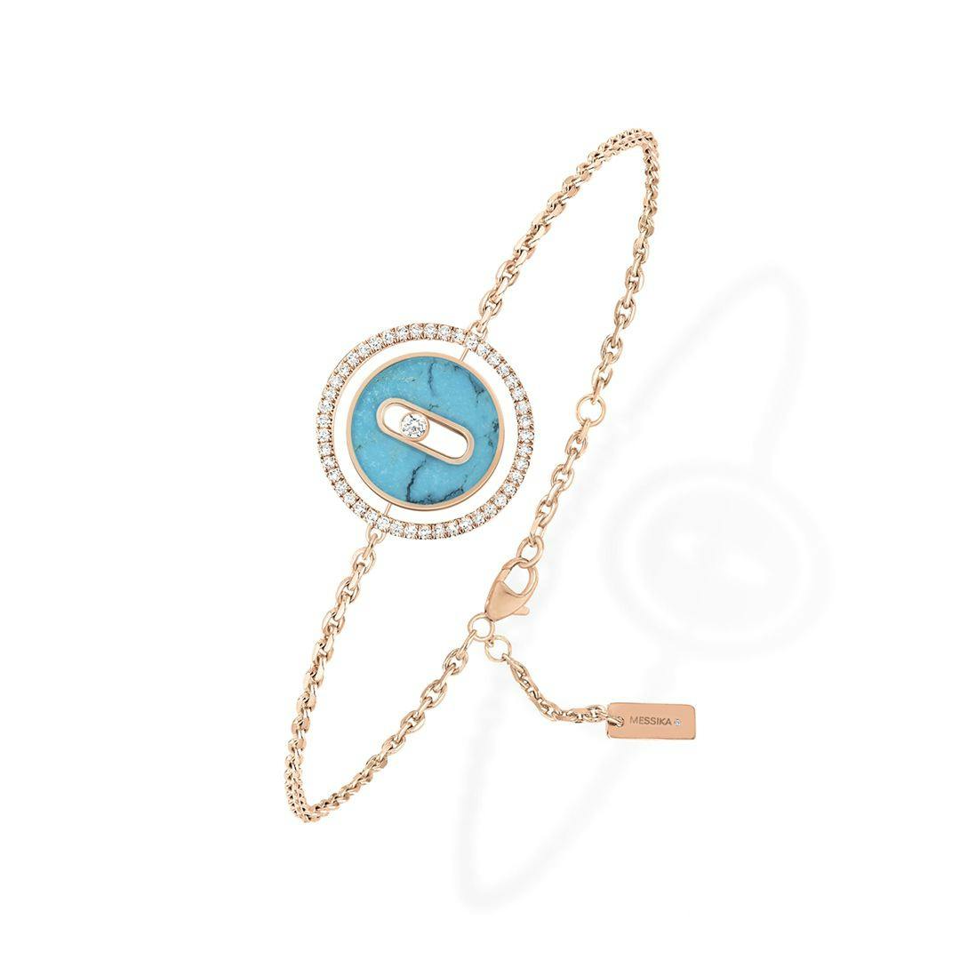 Messika 18k Rose Gold Lucky Move Turquoise Bracelet