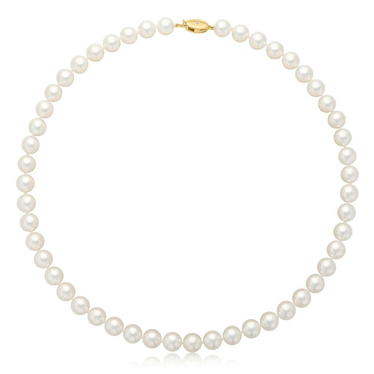 18k Yellow Gold Pearl Necklace