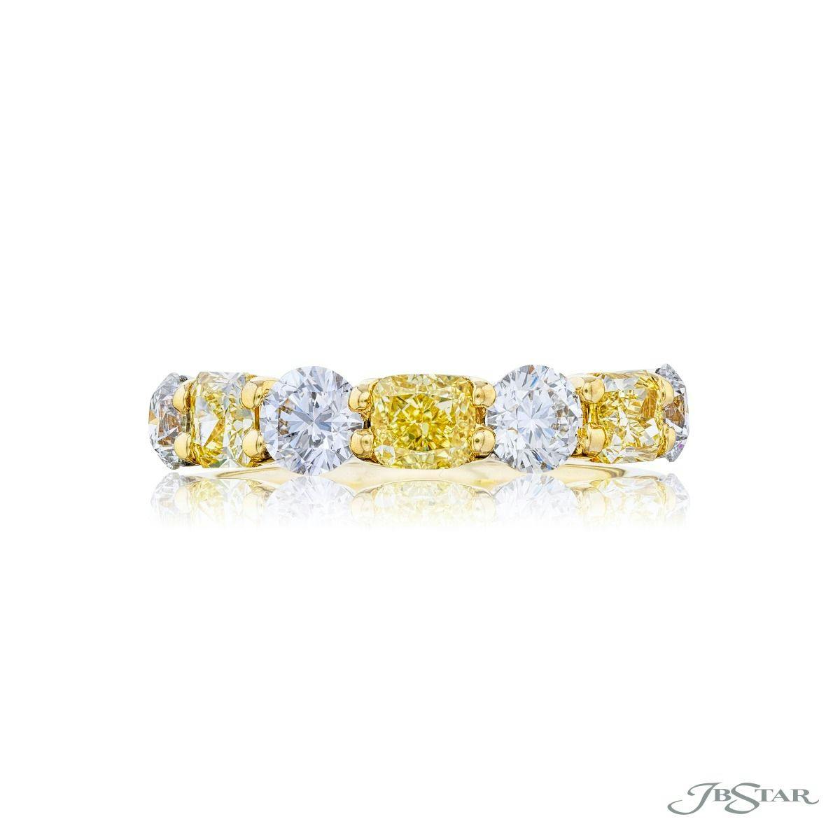 J.B. Star 18k Yellow Gold & Platinum Fancy Yellow Diamond Ring