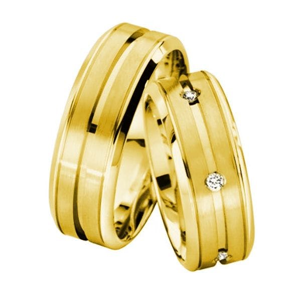 Furrer Jacot 18k Yellow Gold Grooved Wedding Band