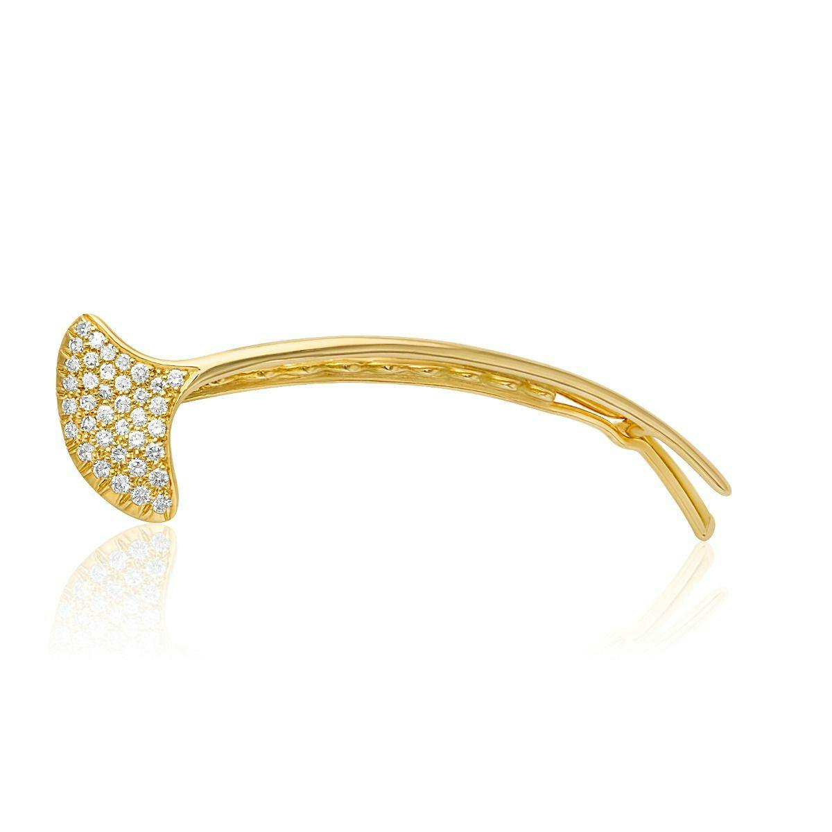 Tiffany & Co. 1970's 18k Yellow Gold Diamond Hair Clip