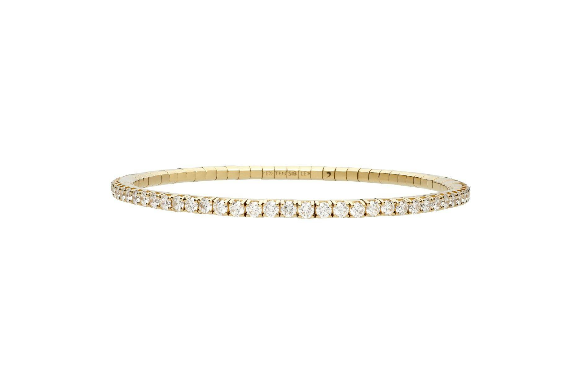 Extensible 18k Yellow Gold Diamond Bracelet