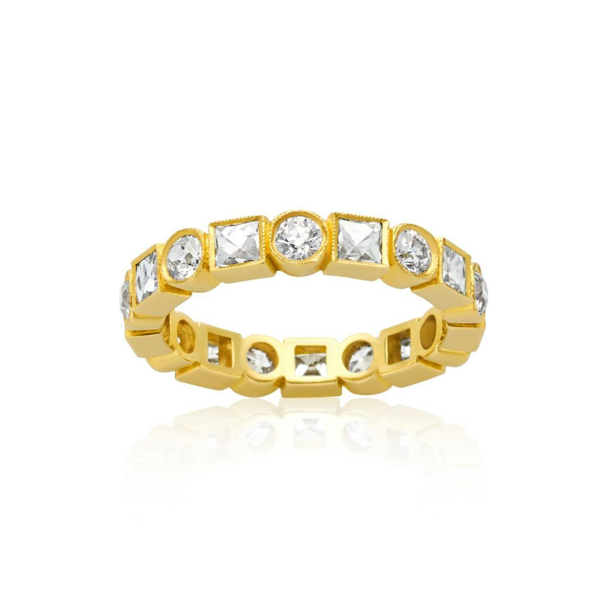 Single Stone Brecken 18k Yellow Gold Eternity Ring