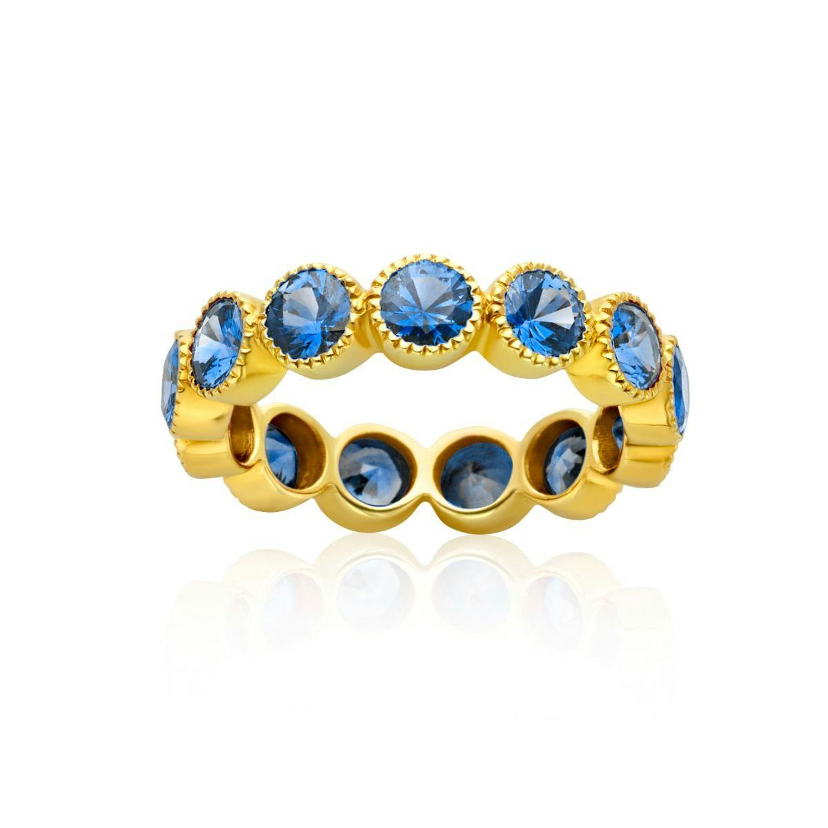 Single Stone Gabby 18k Yellow Gold Sapphire Ring
