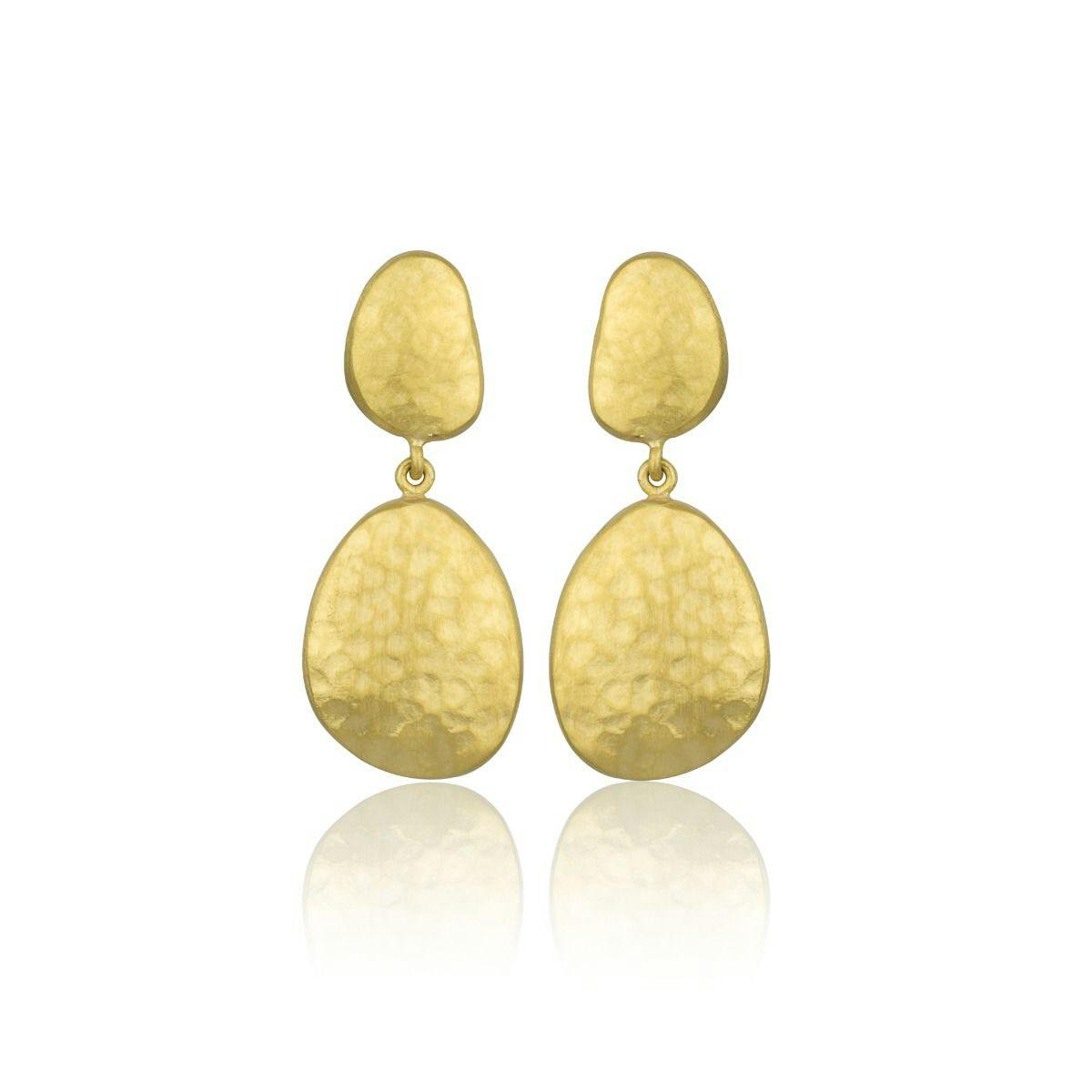 Lika Behar 24K Yellow Gold Double Drop Earrings 