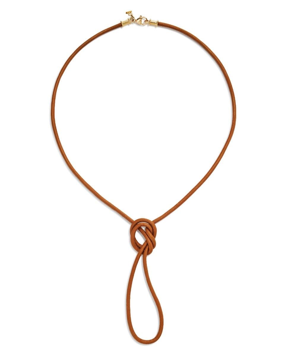Temple St Clair 32" Natural Leather Cord Necklace