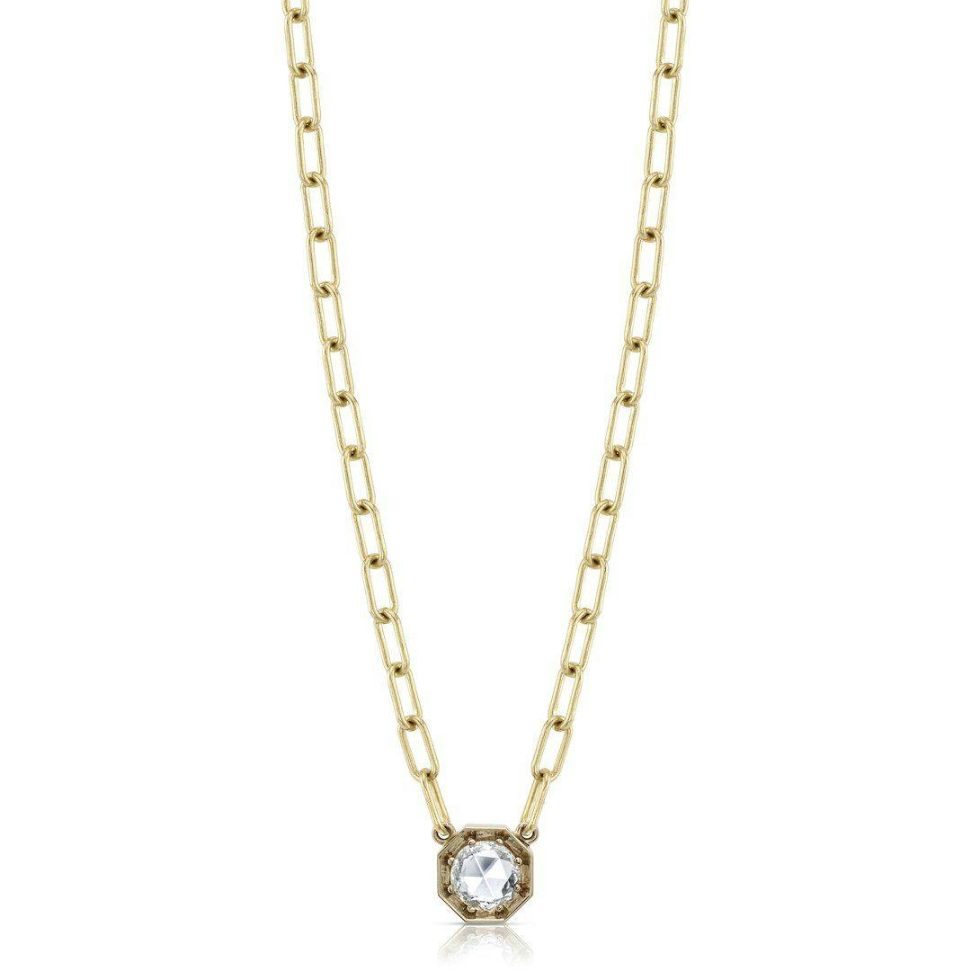Single Stone Lola Diamond Necklace in 18k Yellow Gold 