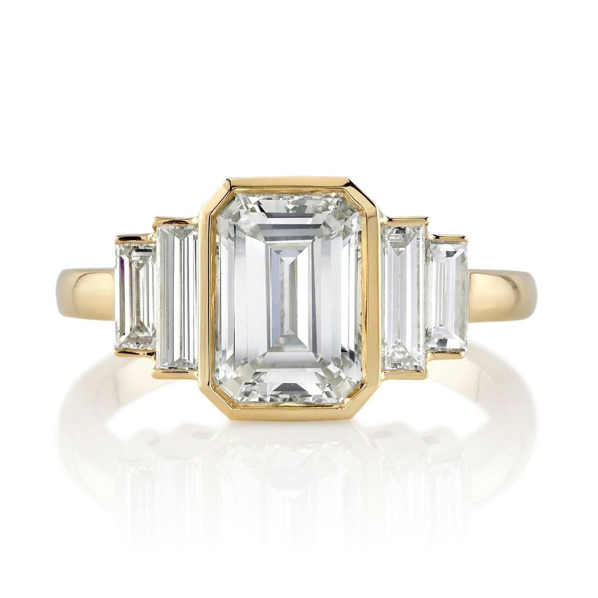 Single Stone Caroline 18k Yellow Gold Engagement Ring