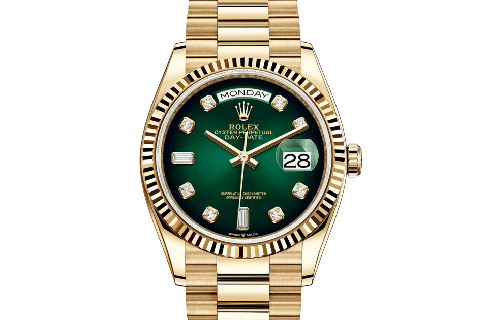 Rolex Day Date in Gold m128238 0069 Eiseman Jewels Dallas TX